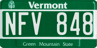 VT license plate NFV848