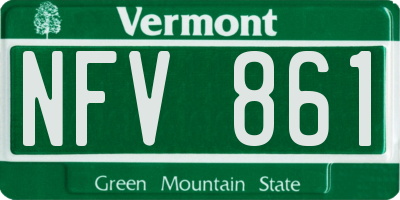 VT license plate NFV861