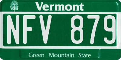 VT license plate NFV879