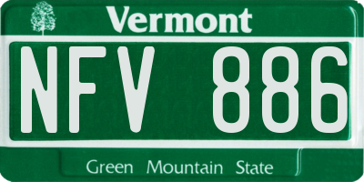 VT license plate NFV886