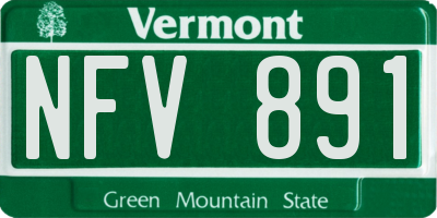 VT license plate NFV891
