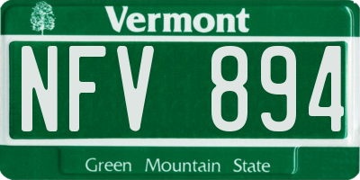 VT license plate NFV894
