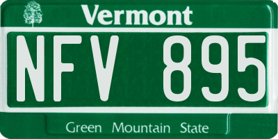 VT license plate NFV895