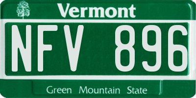 VT license plate NFV896
