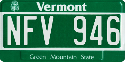 VT license plate NFV946