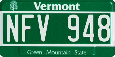 VT license plate NFV948