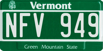 VT license plate NFV949