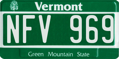 VT license plate NFV969