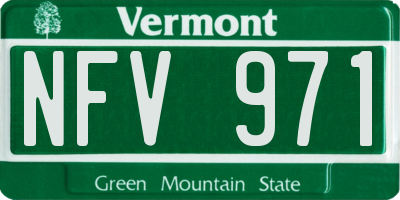 VT license plate NFV971