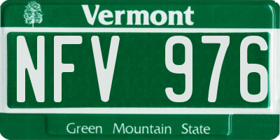 VT license plate NFV976