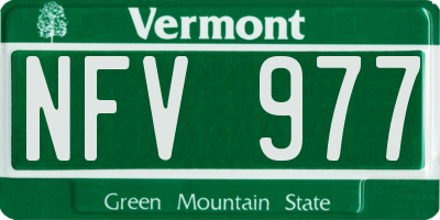 VT license plate NFV977