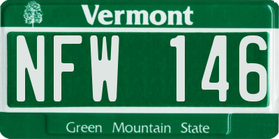 VT license plate NFW146