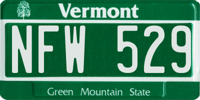 VT license plate NFW529