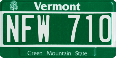 VT license plate NFW710