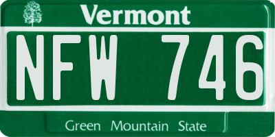 VT license plate NFW746