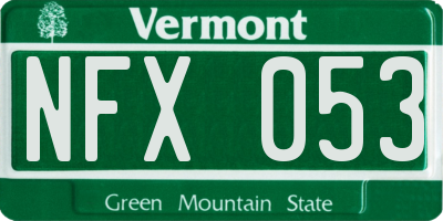 VT license plate NFX053