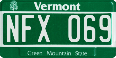 VT license plate NFX069