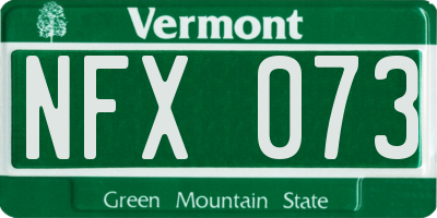 VT license plate NFX073