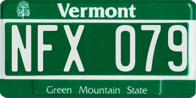 VT license plate NFX079
