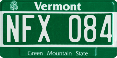 VT license plate NFX084