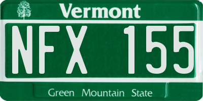 VT license plate NFX155