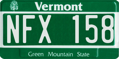 VT license plate NFX158