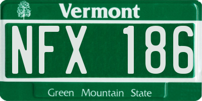 VT license plate NFX186