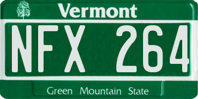 VT license plate NFX264