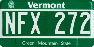 VT license plate NFX272
