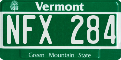 VT license plate NFX284