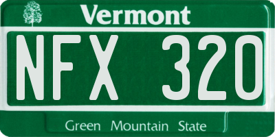 VT license plate NFX320