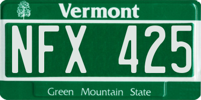 VT license plate NFX425