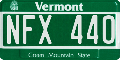 VT license plate NFX440