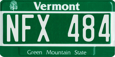 VT license plate NFX484