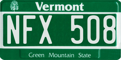 VT license plate NFX508