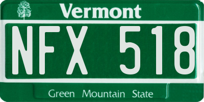 VT license plate NFX518