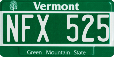 VT license plate NFX525
