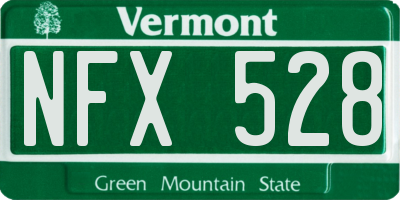VT license plate NFX528