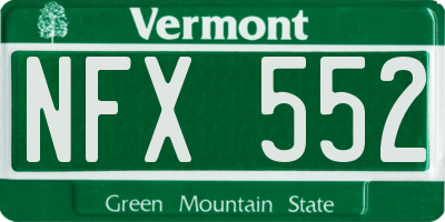 VT license plate NFX552