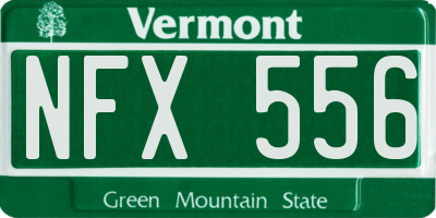 VT license plate NFX556