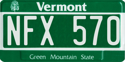 VT license plate NFX570