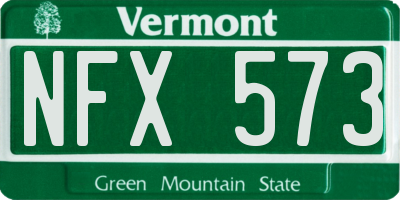 VT license plate NFX573