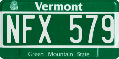 VT license plate NFX579