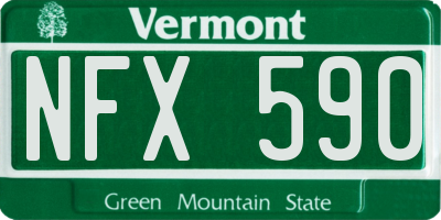VT license plate NFX590