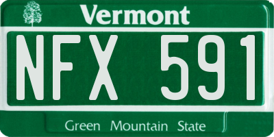 VT license plate NFX591