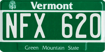 VT license plate NFX620