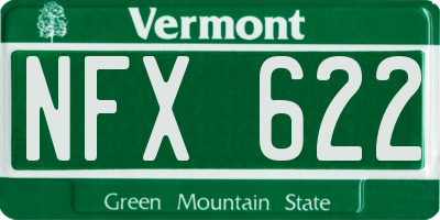 VT license plate NFX622