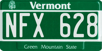VT license plate NFX628