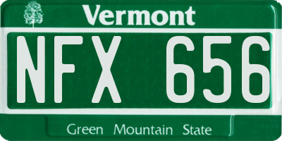 VT license plate NFX656