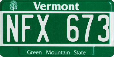 VT license plate NFX673